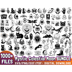 1000 mystic celestial moon bundle, mystical svg, mystic moon svg, mystical bundle svg, moon svg, celestial svg, magic sv