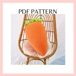 chunky carrot crochet pattern. amigurumi crochet pattern. carrot pattern. plushies. amigurumi plushie. stuffed toy. pdf