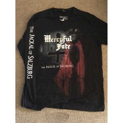 mercyful fate 'the jackal of salzburg tour '22' new long sleeve tour shirt, size large