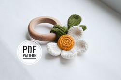 daisy crochet pattern flower baby rattle easy patterns amigurumi free