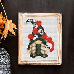 gothic female, counted cross stitch, gothic cross stitch, funny cross stitch, cross stitch pattern