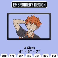 hinata embroidery designs, hinata logo embroidery files, haikyuu machine embroidery pattern, digital download