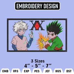 Gon punch nike embroidery design, Hxh embroidery, Anime desi