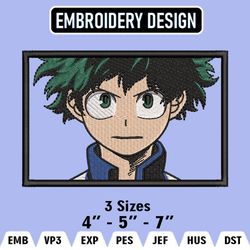 izuku midoriya embroidery designs, midoriya logo embroidery files, jujutsu kaisen machine embroidery patterm