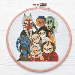 star wars cross stitch pattern, embroidery decor, instant download pdf