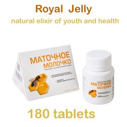 royal jelly 180 tablets- natural elixir of youth and health. bee product. for nervous, immune, cardiovascular