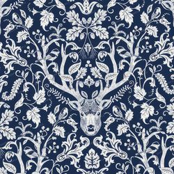woodland deer wallpaper seamless tileable repeating pattern