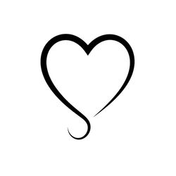 heart outline svg, png, jpg files. digital download