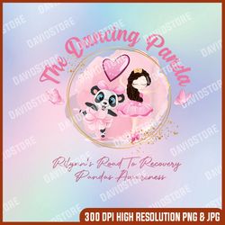 panda dance with girl png, the dancing panda svg, awareness png, rilynn's road to recovery pandas png, png high quality