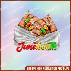 black woman juneteenth nails png sublimation design download, juneteenth png, afro woman hands png, sublimate designs