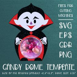 little vampire | halloween candy dome template