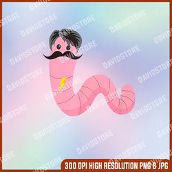 worm with a mustache james tom ariana reality png, png high quality, png, digital download