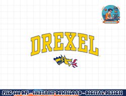 drexel dragons arch over logo officially licensed navy  png, sublimation copy