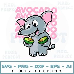 vegan svg, avocado svg, vegetarian svg, elephant svg, digital download