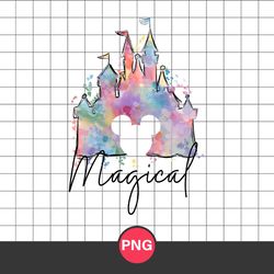 Magic Kingdom Watercolor Png, Dizni Mickey Watercolor Png, Disney Png Digital file