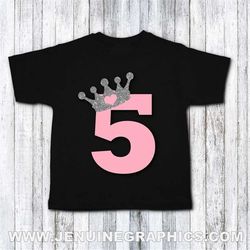 fifth birthday shirt - fifth birthday party - birthday girl shirt -  5th birthday party - 5th birthday shirt