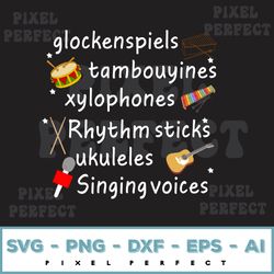 glockenspiels tambourines xylophones rhythm sticks svg