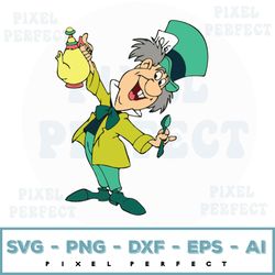 alice in wonderland mad hatter mad vibes only svg