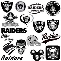 oakland raiders football bundle svg, sport svg, nfl svg, nfl logo svg, football team svg digital download