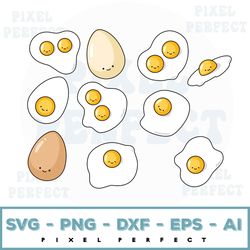 kawaii eggs svg, kawaii egg svg, cute egg svg, eggs svg, cute kawaii svg, breakfast svg, baking svg, food svg funny