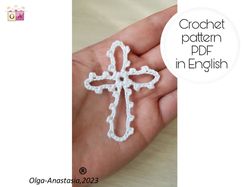 small crochet cross pattern ,  small crochet ,  crochet pattern ,  pattern crochet ,   crochet bookmark.