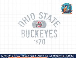 ohio state buckeyes vintage 1870 black  png, sublimation copy