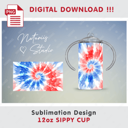 tie-dye sublimation design - seamless sublimation template - 12 oz sippy cup - full cup wrap