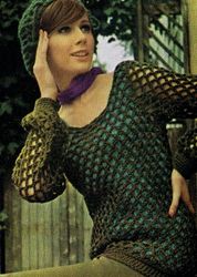 vintage crochet pattern 280 make a shell covered in fish net jacket women