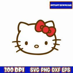 kawaii kitty svg| spring kitty| digital file for crafting|