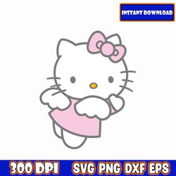 hello-kitty svg eps png, hello-kitty bundle svg, for cricut, silhouette, digital, file cut, flash download