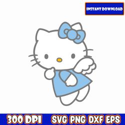 hello-kitty svg eps png, hello-kitty bundle svg, for cricut, silhouette, digital, file cut, flash download