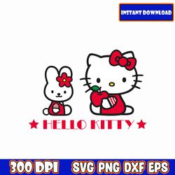 hello-kitty svg eps png, hello-kitty bundle svg, for cricut, silhouette, digital, file cut, flash download