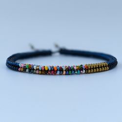 bohemian beaded men's bracelet