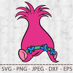 Poppy Trolls Bridget Poppy SVG PNG JPEG Digital Cut Vector F