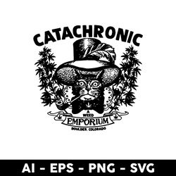 catachronic marijuana svg, catachronic svg, cat svg, cartoon svg - digital file