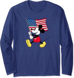 disney mickey mouse americana flag long sleeve