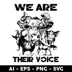 we are their voice animal svg, their voice, animal svg - digital file