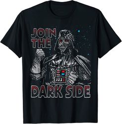 star wars darth vader join dark side chant graphic t-shirt