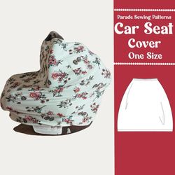 the stretchy car seat cover pattern, 4-in-1 multifunctional baby product, car seat cover sewing pattern pdf