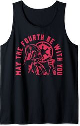 star wars darth vader may the fourth be with you red hue tank top