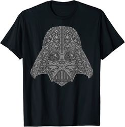 star wars darth vader paisley pattern helmet graphic t-shirt