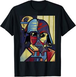 star wars darth vader picasso cubism helmet graphic t-shirt