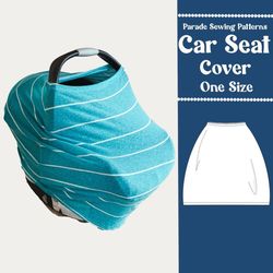sewing pattern pdf |the stretchy car seat cover pattern, 4-in-1 | shopping cart cover | car seat canopy | a0 pattern