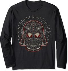 star wars darth vader sugar skull style portrait long sleeve