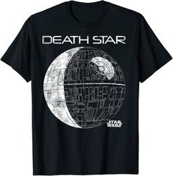 star wars death star plans tonal line art graphic t-shirt