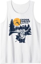 star wars endor forest camp ewok tank top