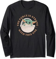 star wars grogu the force is strong with this one long sleeve