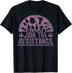 star wars last jedi silhouette join the resistance t-shirt