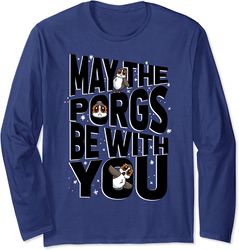 star wars may the porgs be with you may the 4th cute galaxy long sleeve