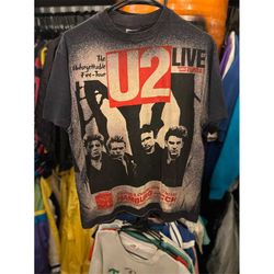 1984 u2 unforgettable fire live tour band t graphic tee shirt